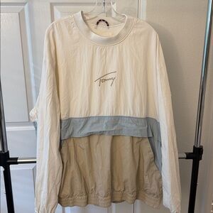 Tommy Hilfiger Tommy Jeans Cream and Light Blue Pullover